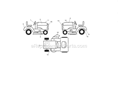 Page O Diagram and Parts List for  Craftsman Lawn Tractor
