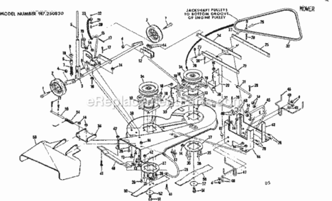 Page D Diagram and Parts List for  Craftsman Lawn Tractor