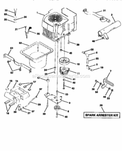 Page E Diagram and Parts List for  Craftsman Lawn Tractor