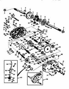 Page K Diagram and Parts List for  Craftsman Lawn Tractor