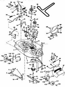 Page J Diagram and Parts List for  Craftsman Lawn Tractor