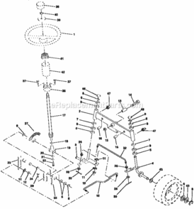 Page D Diagram and Parts List for  Craftsman Lawn Tractor