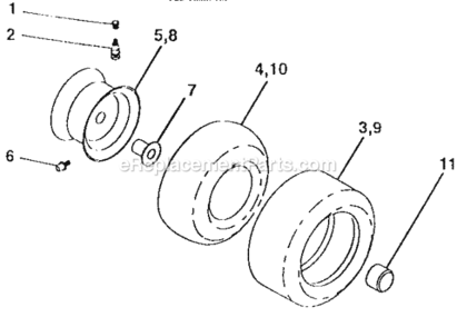 Page G Diagram and Parts List for  Craftsman Lawn Tractor