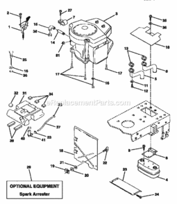 Page H Diagram and Parts List for  Craftsman Lawn Tractor