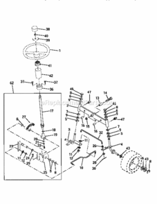 Page D Diagram and Parts List for  Craftsman Lawn Tractor