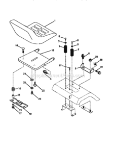 Page E Diagram and Parts List for  Craftsman Lawn Tractor