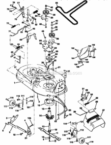 Page J Diagram and Parts List for  Craftsman Lawn Tractor