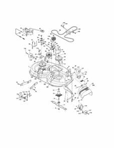 Page M Diagram and Parts List for  Craftsman Lawn Tractor