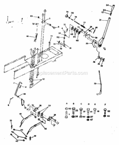 Page E Diagram and Parts List for  Craftsman Lawn Tractor