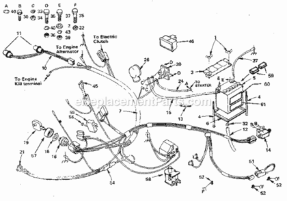 Page A Diagram and Parts List for  Craftsman Lawn Tractor