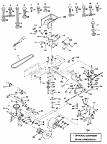 Page C Diagram and Parts List for  Craftsman Lawn Tractor