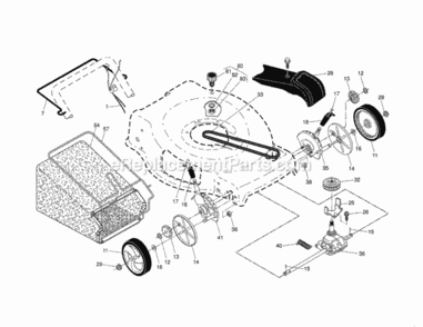 Page B Diagram and Parts List for  Craftsman Lawn Mower