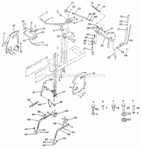 Page E Diagram and Parts List for  Craftsman Lawn Tractor