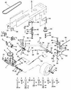 Page C Diagram and Parts List for  Craftsman Lawn Tractor