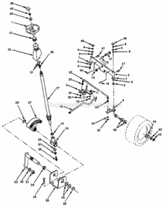 Page D Diagram and Parts List for  Craftsman Lawn Tractor