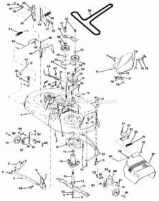 Page J Diagram and Parts List for  Craftsman Lawn Tractor