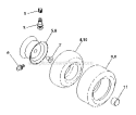 Wheels  Tires Diagram and Parts List for  Craftsman Lawn Tractor