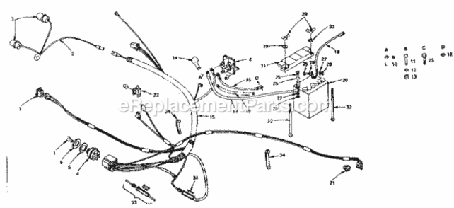 Page A Diagram and Parts List for  Craftsman Lawn Tractor
