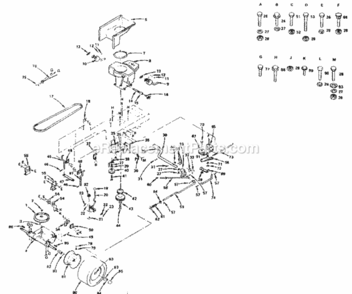 Page C Diagram and Parts List for  Craftsman Lawn Tractor