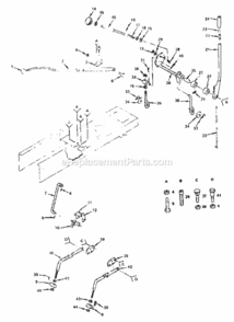 Page E Diagram and Parts List for  Craftsman Lawn Tractor