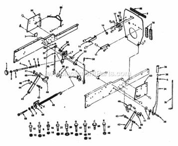Page E Diagram and Parts List for  Craftsman Lawn Tractor