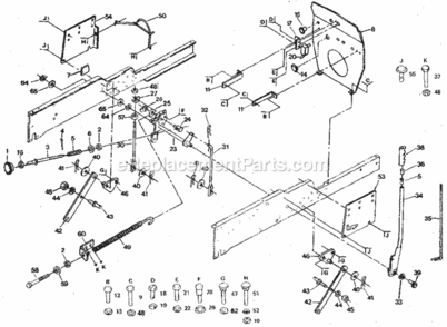 Page E Diagram and Parts List for  Craftsman Lawn Tractor