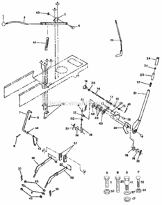 Page E Diagram and Parts List for  Craftsman Lawn Tractor