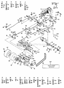 Page C Diagram and Parts List for  Craftsman Lawn Tractor