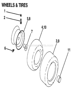 Page B Diagram and Parts List for  Craftsman Lawn Tractor