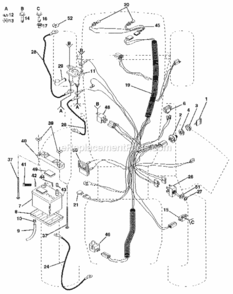 Page C Diagram and Parts List for  Craftsman Lawn Tractor