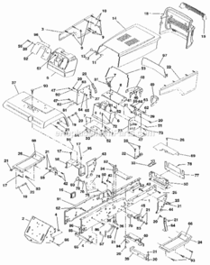 Page D Diagram and Parts List for  Craftsman Lawn Tractor