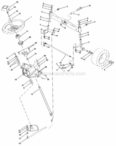 Page F Diagram and Parts List for  Craftsman Lawn Tractor