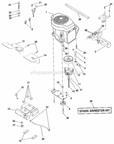 Page G Diagram and Parts List for  Craftsman Lawn Tractor