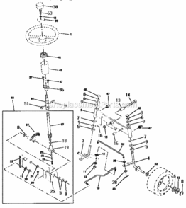 Page D Diagram and Parts List for  Craftsman Lawn Tractor
