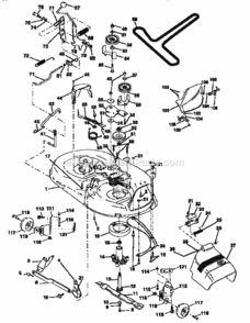 Page J Diagram and Parts List for  Craftsman Lawn Tractor