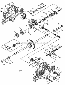 Page K Diagram and Parts List for  Craftsman Lawn Tractor