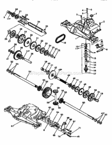 Page K Diagram and Parts List for  Craftsman Lawn Tractor