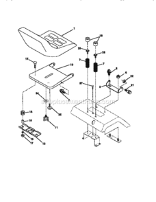 Page E Diagram and Parts List for  Craftsman Lawn Tractor