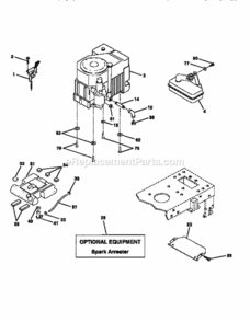 Page H Diagram and Parts List for  Craftsman Lawn Tractor