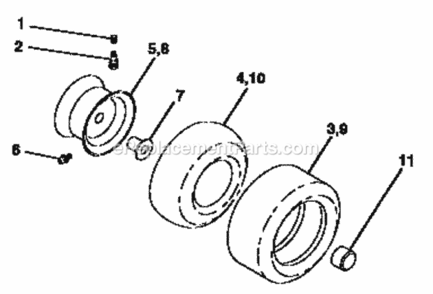 Page G Diagram and Parts List for  Craftsman Lawn Tractor