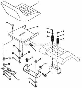 Page E Diagram and Parts List for  Craftsman Lawn Tractor