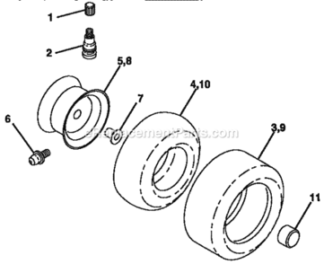 Page G Diagram and Parts List for  Craftsman Lawn Tractor