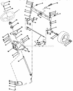 Page F Diagram and Parts List for  Craftsman Lawn Tractor