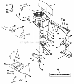 Page G Diagram and Parts List for  Craftsman Lawn Tractor