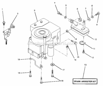 Page J Diagram and Parts List for  Craftsman Lawn Tractor