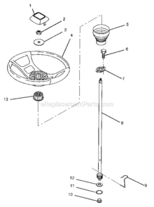 Page F Diagram and Parts List for  Craftsman Lawn Tractor