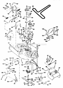 Page J Diagram and Parts List for  Craftsman Lawn Tractor