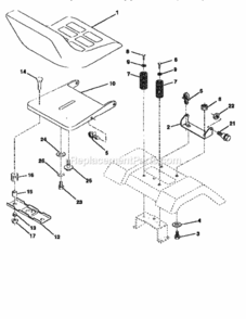 Page E Diagram and Parts List for  Craftsman Lawn Tractor