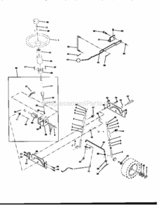 Page D Diagram and Parts List for  Craftsman Lawn Tractor