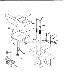 Page E Diagram and Parts List for  Craftsman Lawn Tractor